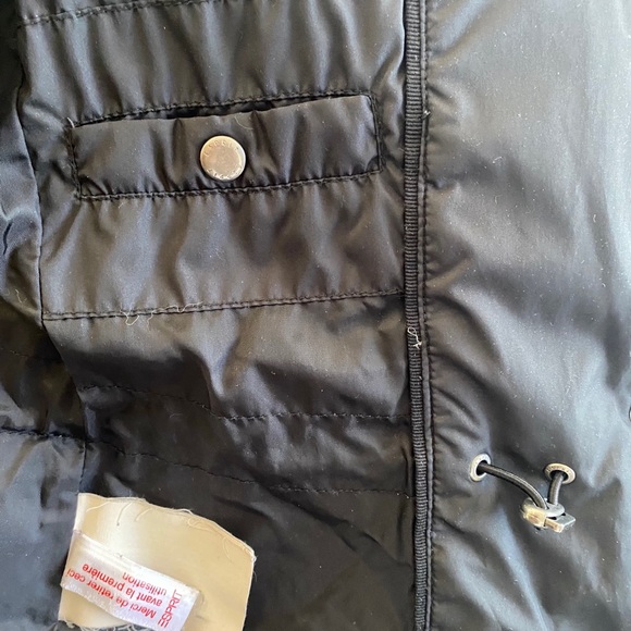 Esprit black down puffer coat removable fur collar - Picture 8 of 15